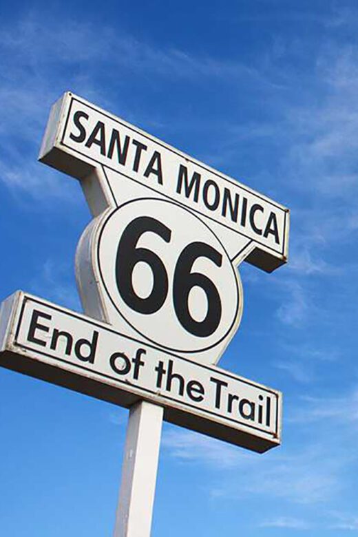 Route 66 sign at Santa Monica - the end of the trail